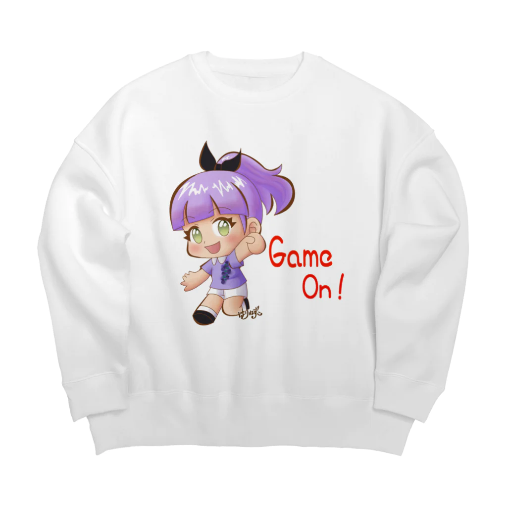 はりねずこのイラストのダーツ女子マリちゃんGame On! Big Crew Neck Sweatshirt