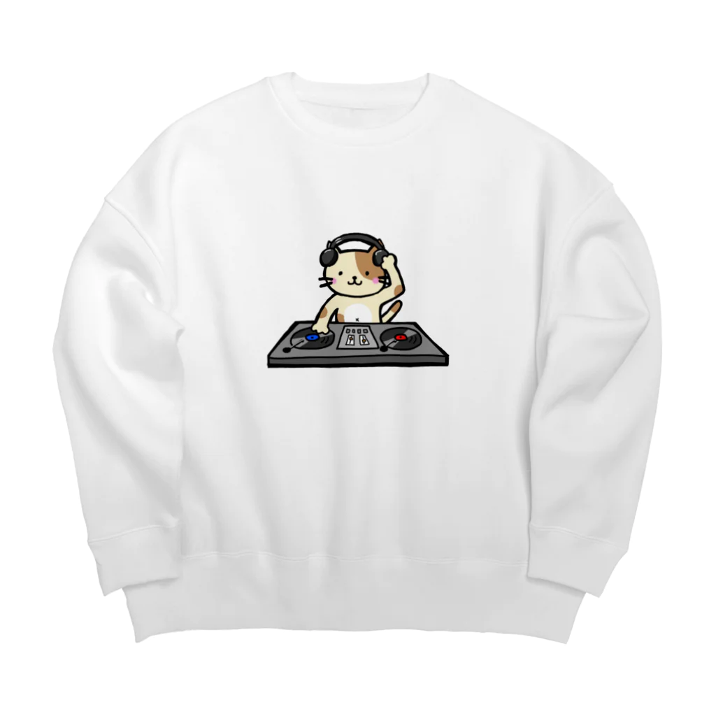 にょろももももものDJにゃんこ Big Crew Neck Sweatshirt