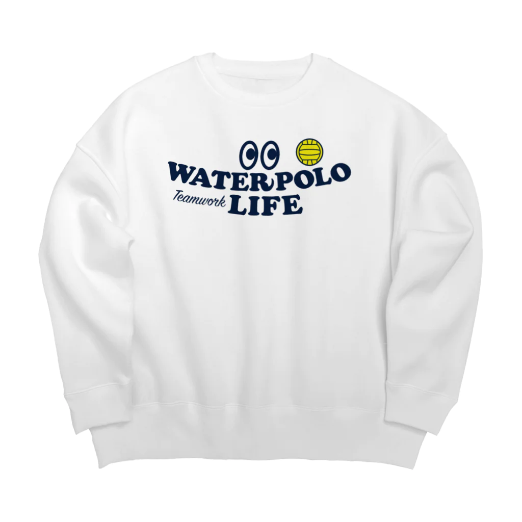 sports_tower スポーツタワーの水球・目玉・すいきゅう・WATER POLO・デザイン・Tシャツ・かっこいい・かわいい・男子・女子・ボール・スポーツ・巻き足・ハンドリング・出足・ドリブル・リターン・ワンタッチシュート・チームワーク ビッグシルエットスウェット