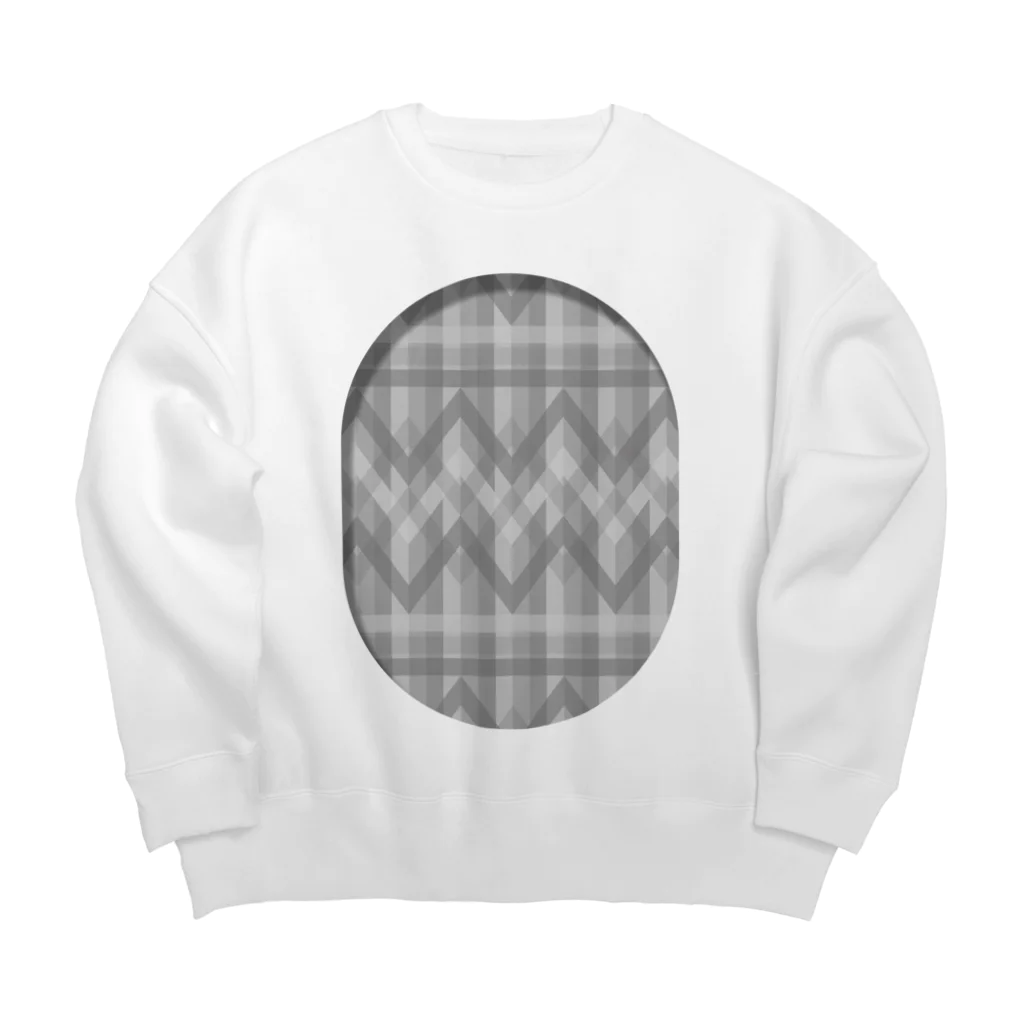 dizzyのzigzag_window_gray ビッグシルエットスウェット