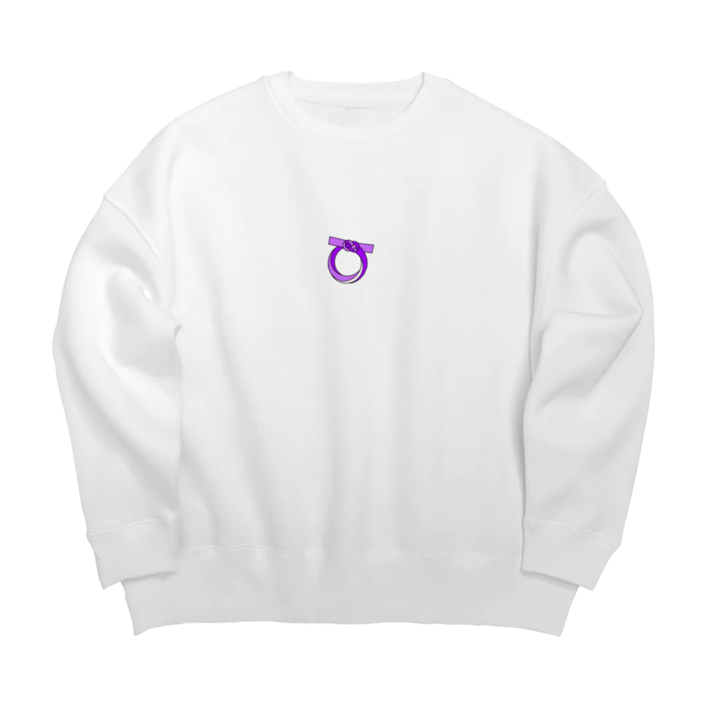 Nadeshiko888の茅の輪　紫 Big Crew Neck Sweatshirt