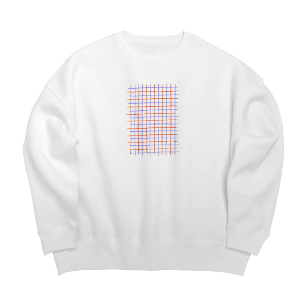 tokimekizaのチェック柄 Big Crew Neck Sweatshirt