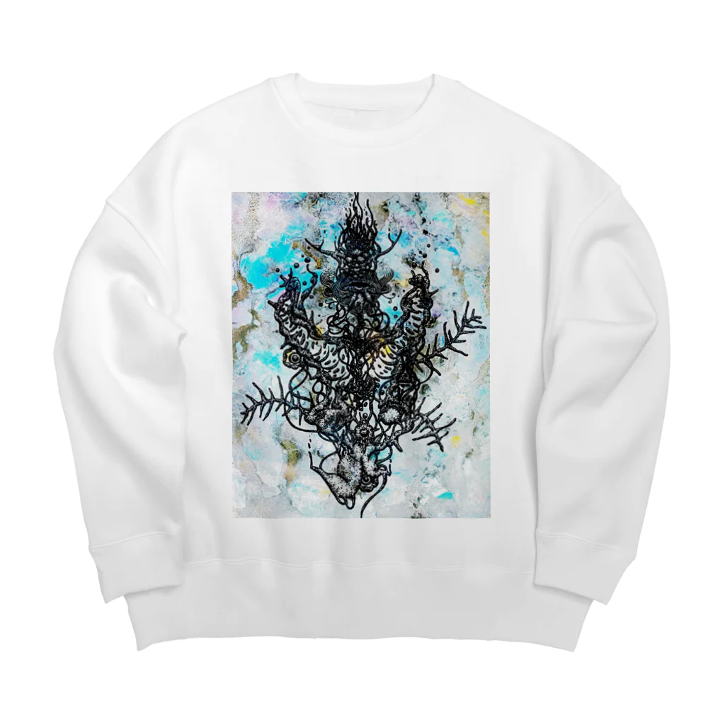 Mujo_uのブクブク Big Crew Neck Sweatshirt