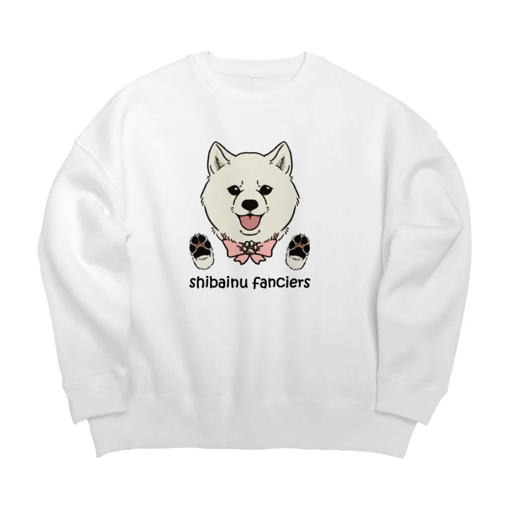 豆つぶのshiba-inu fanciers(白柴) Big Crew Neck Sweatshirt