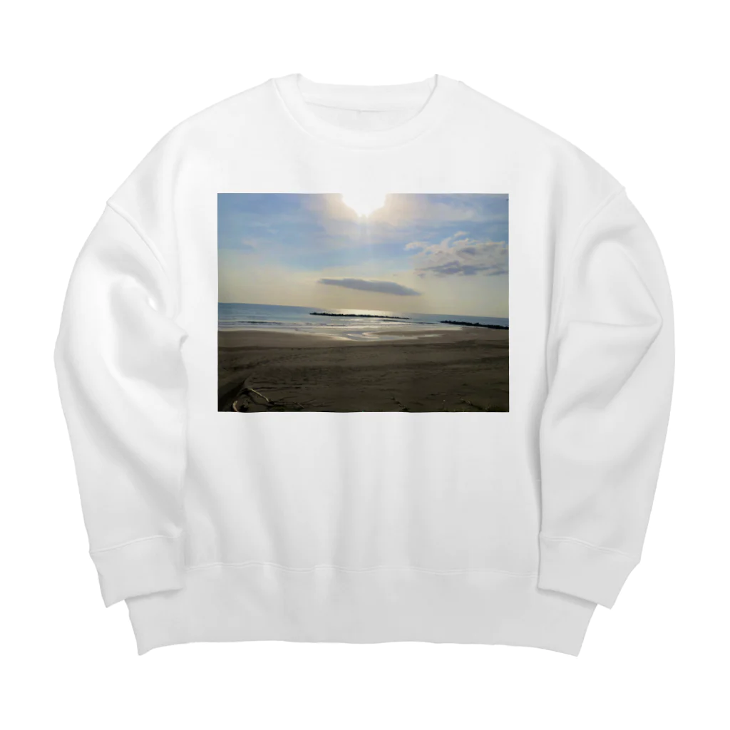 あべこのお店 の北海道の朝 Big Crew Neck Sweatshirt