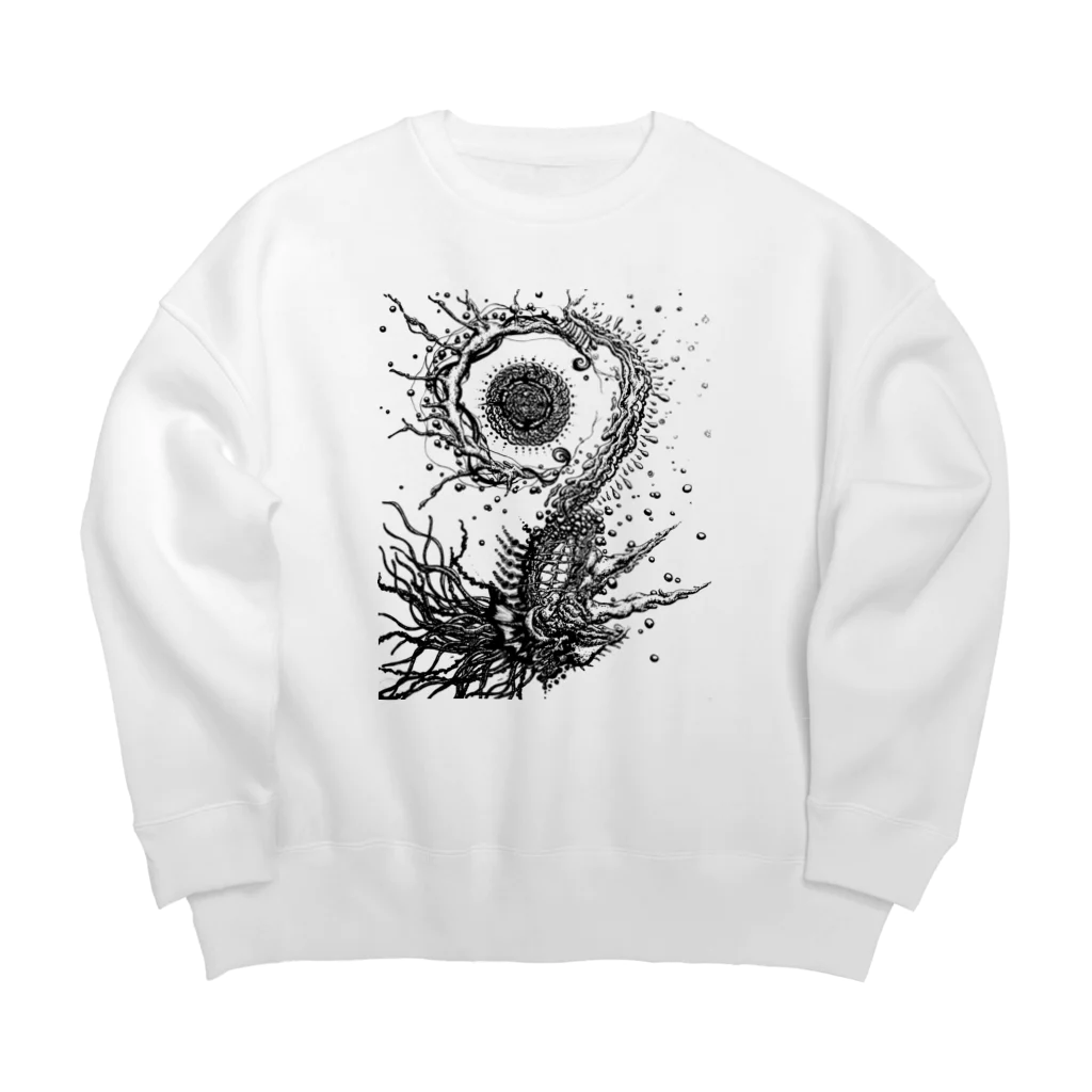 Mujo_uのウミノメ Big Crew Neck Sweatshirt