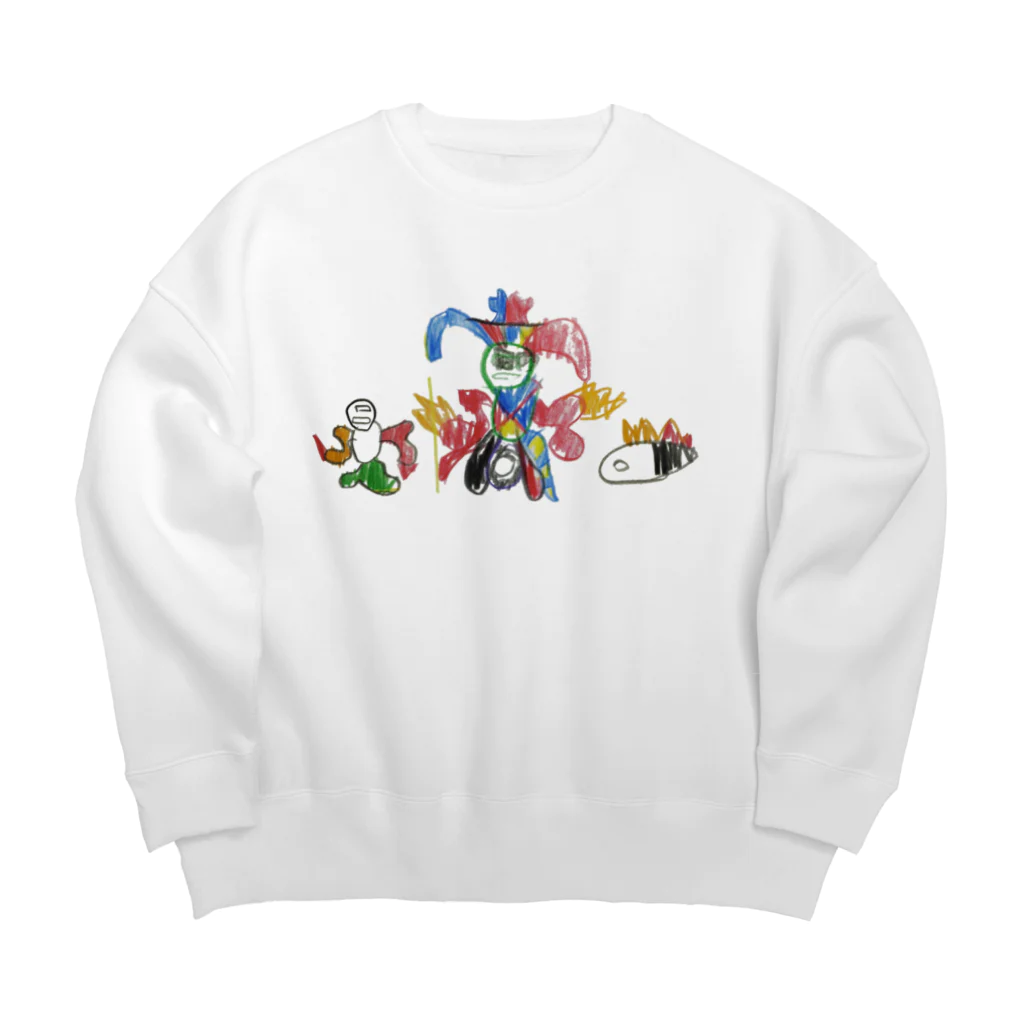 baby-humming の伝説モンスターズ　～ピエロと仲間たち～ Big Crew Neck Sweatshirt