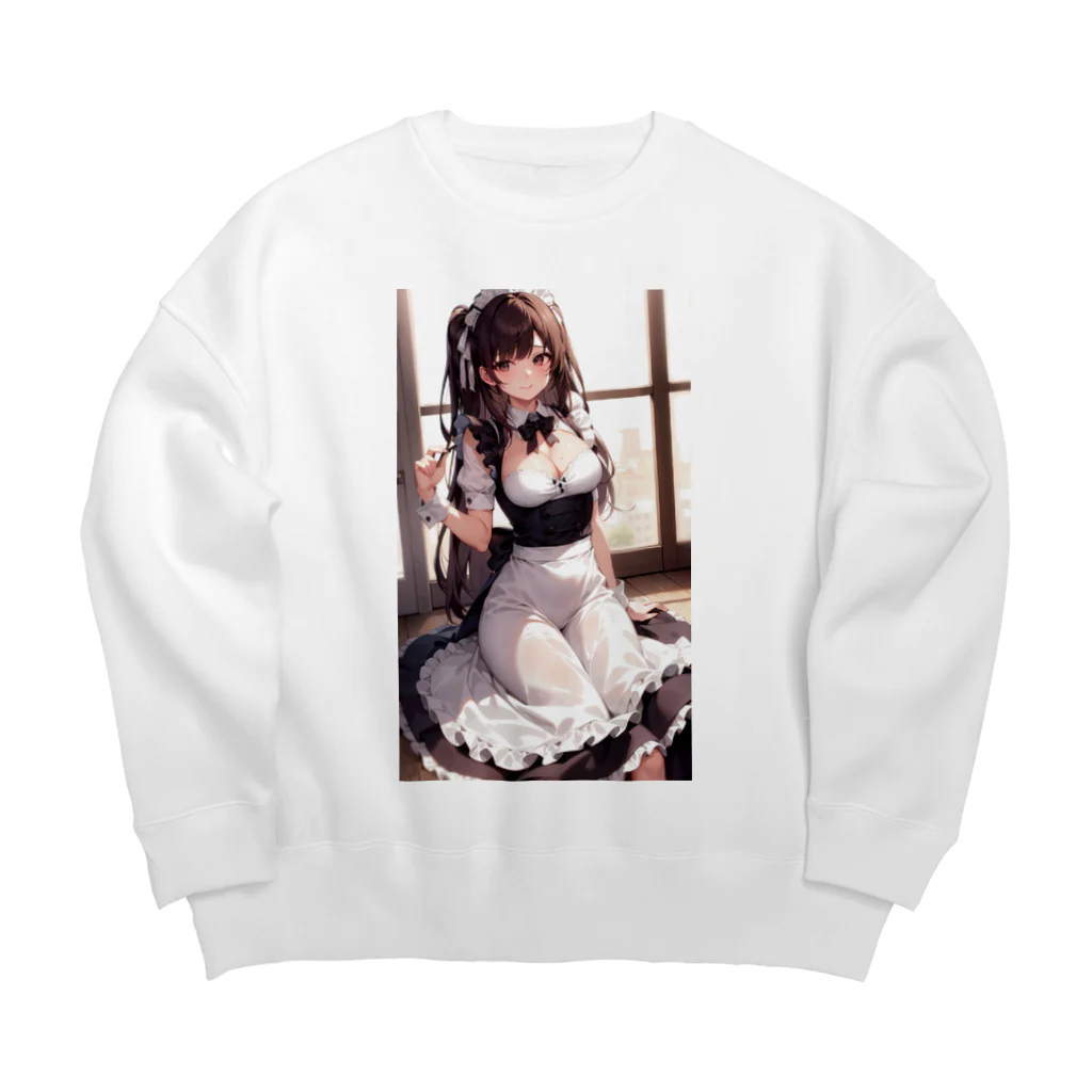 天乃鯱のメイドのお姉さんの二次元イラスト Big Crew Neck Sweatshirt