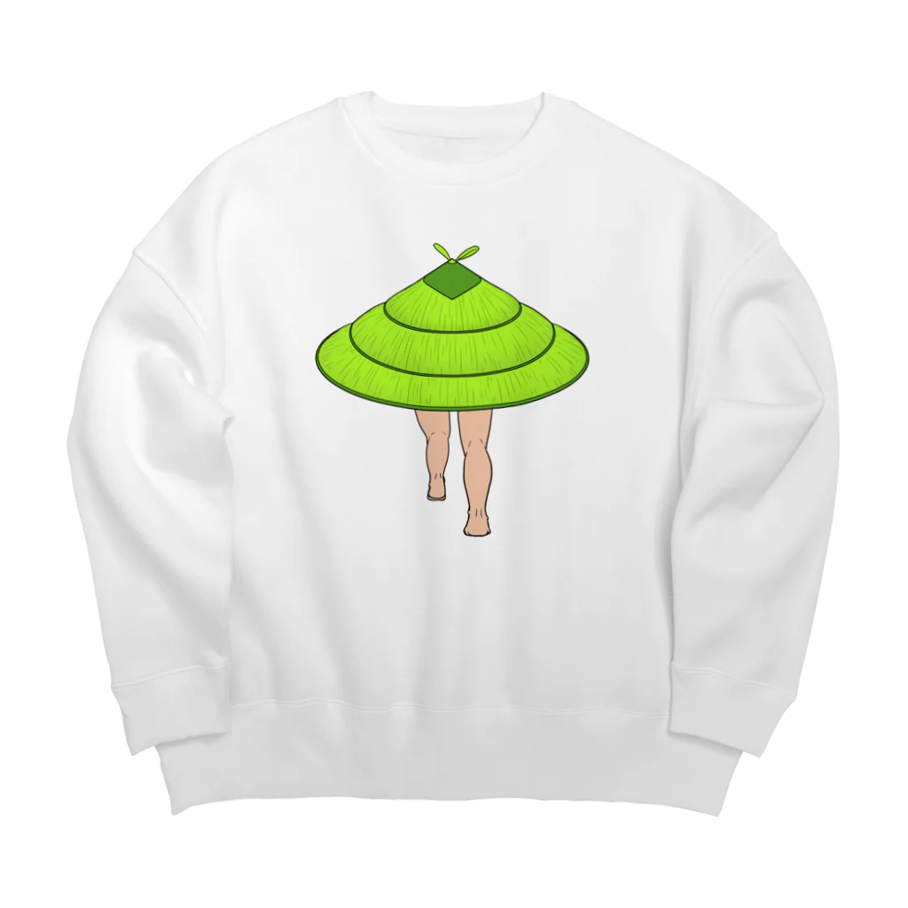 dougaseiseitokoroの足の生えた笠 Big Crew Neck Sweatshirt