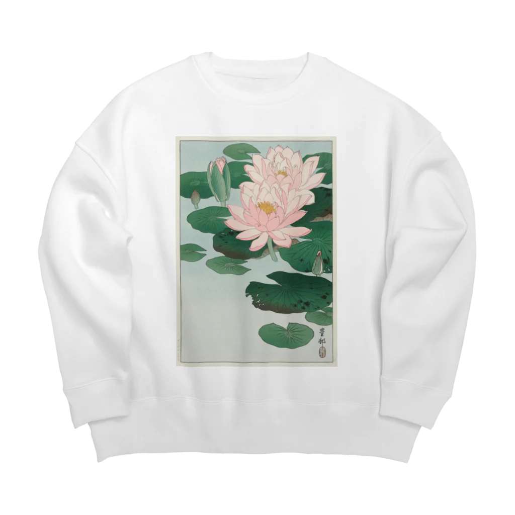 MUGEN ARTの小原古邨　睡蓮　Ohara Koson / Water Lilies Big Crew Neck Sweatshirt