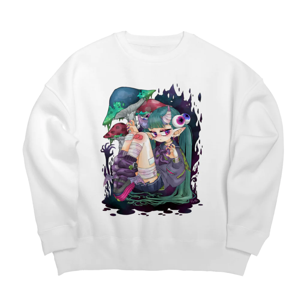 ティダのドクドクちゃん Big Crew Neck Sweatshirt