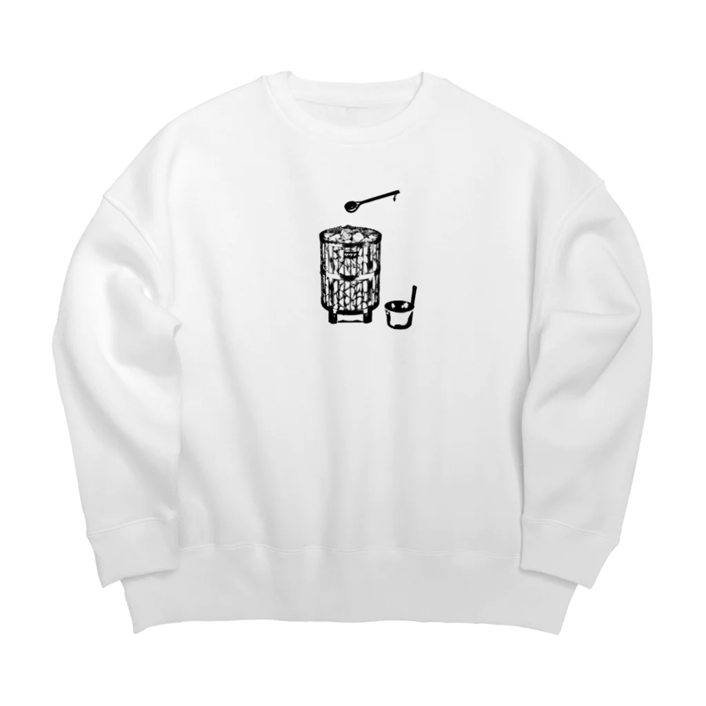 フィッシング&サウナの和ロウリュ Big Crew Neck Sweatshirt