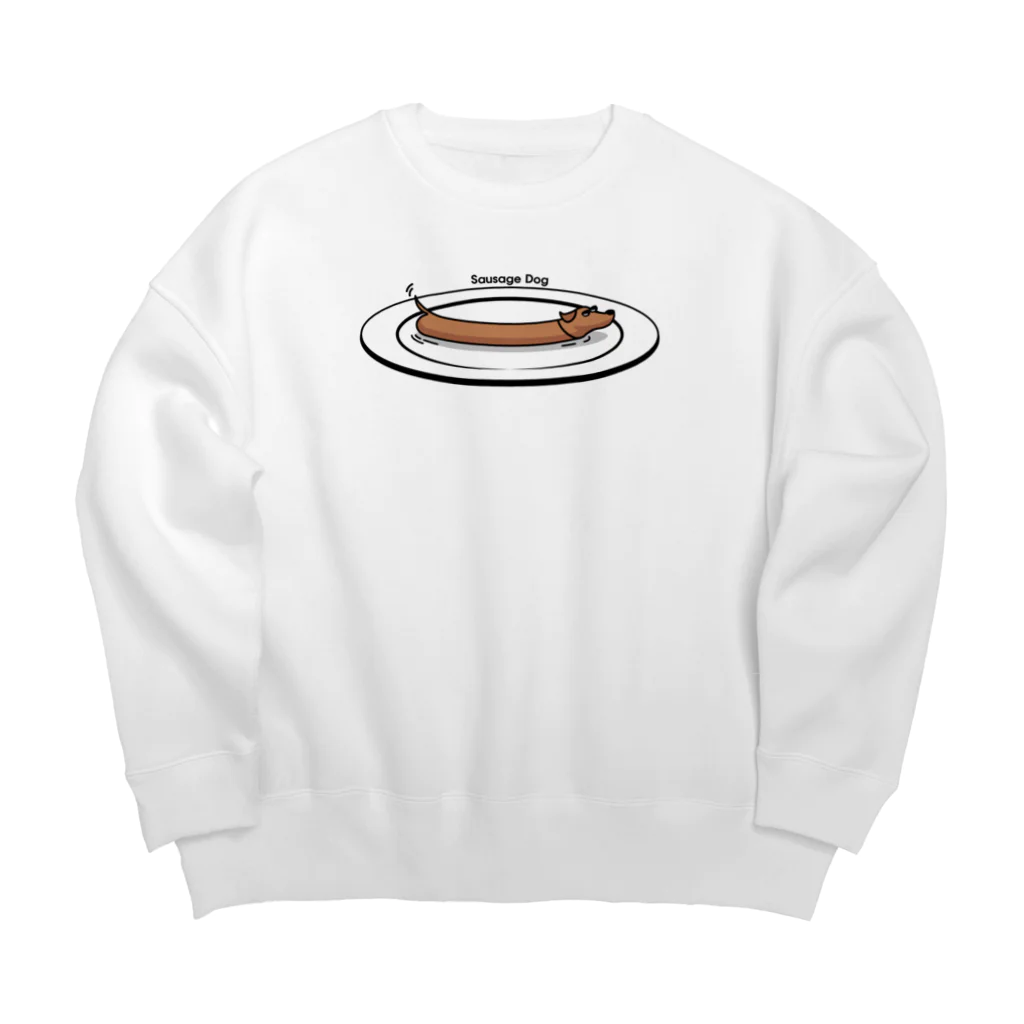 ODEN-YAのお皿の上のソーセージドッグ Big Crew Neck Sweatshirt