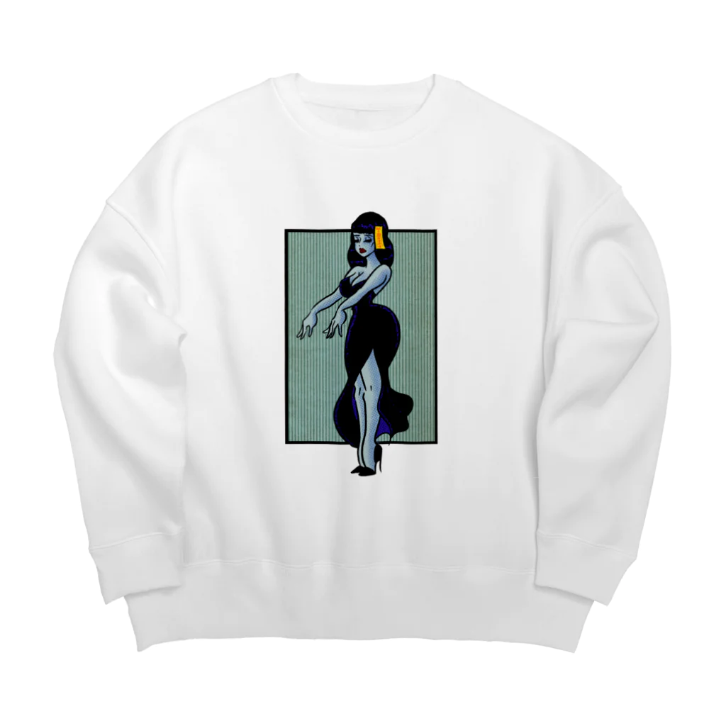 中華呪術堂（チャイナマジックホール）のキョンシーギャル Big Crew Neck Sweatshirt