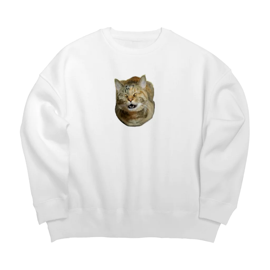 桃くるみSHOPのアハハにゃん(おててないない) Big Crew Neck Sweatshirt