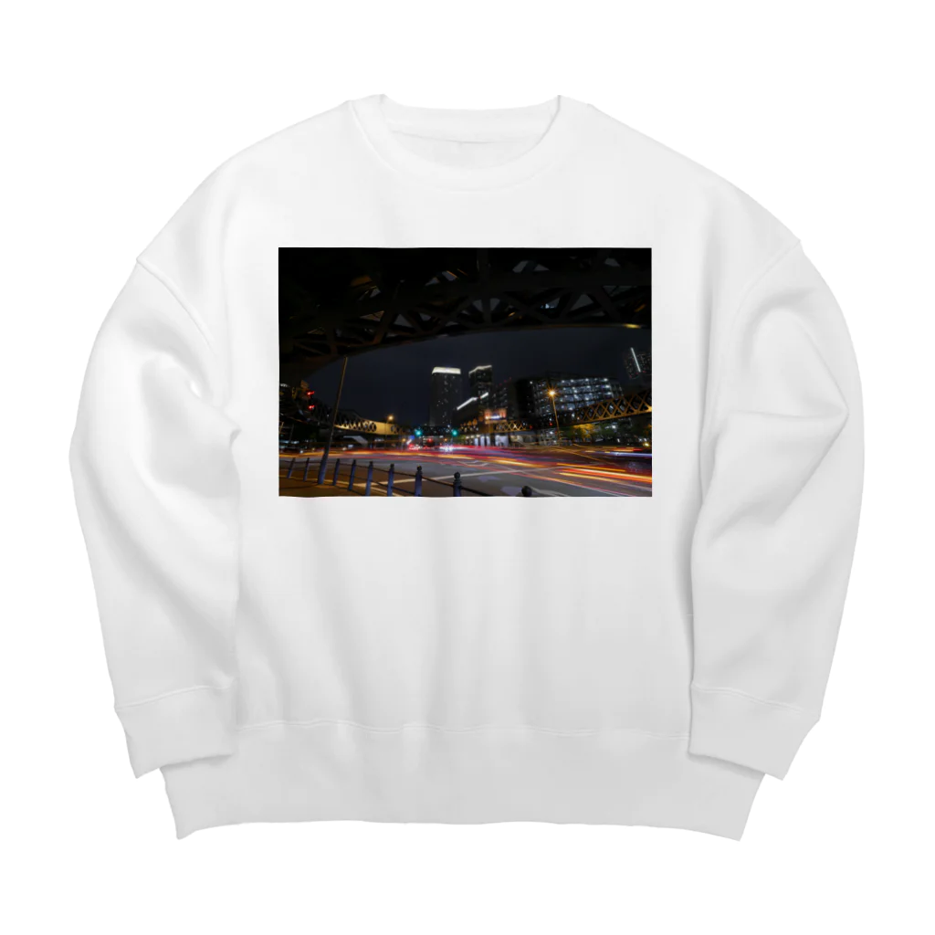 nokkccaの光跡 - Junction Light trail - Big Crew Neck Sweatshirt