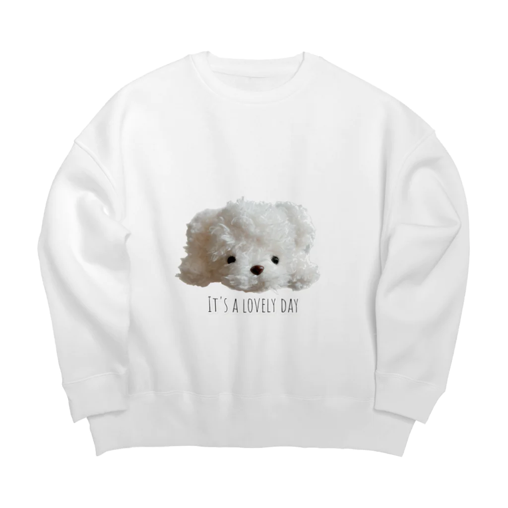 haruha工房のlovely day クマさん Big Crew Neck Sweatshirt