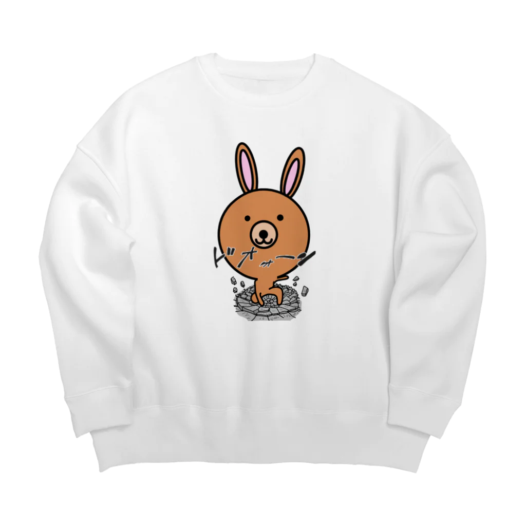 ko-jのうさ熊ちゃん　ドオーンver Big Crew Neck Sweatshirt