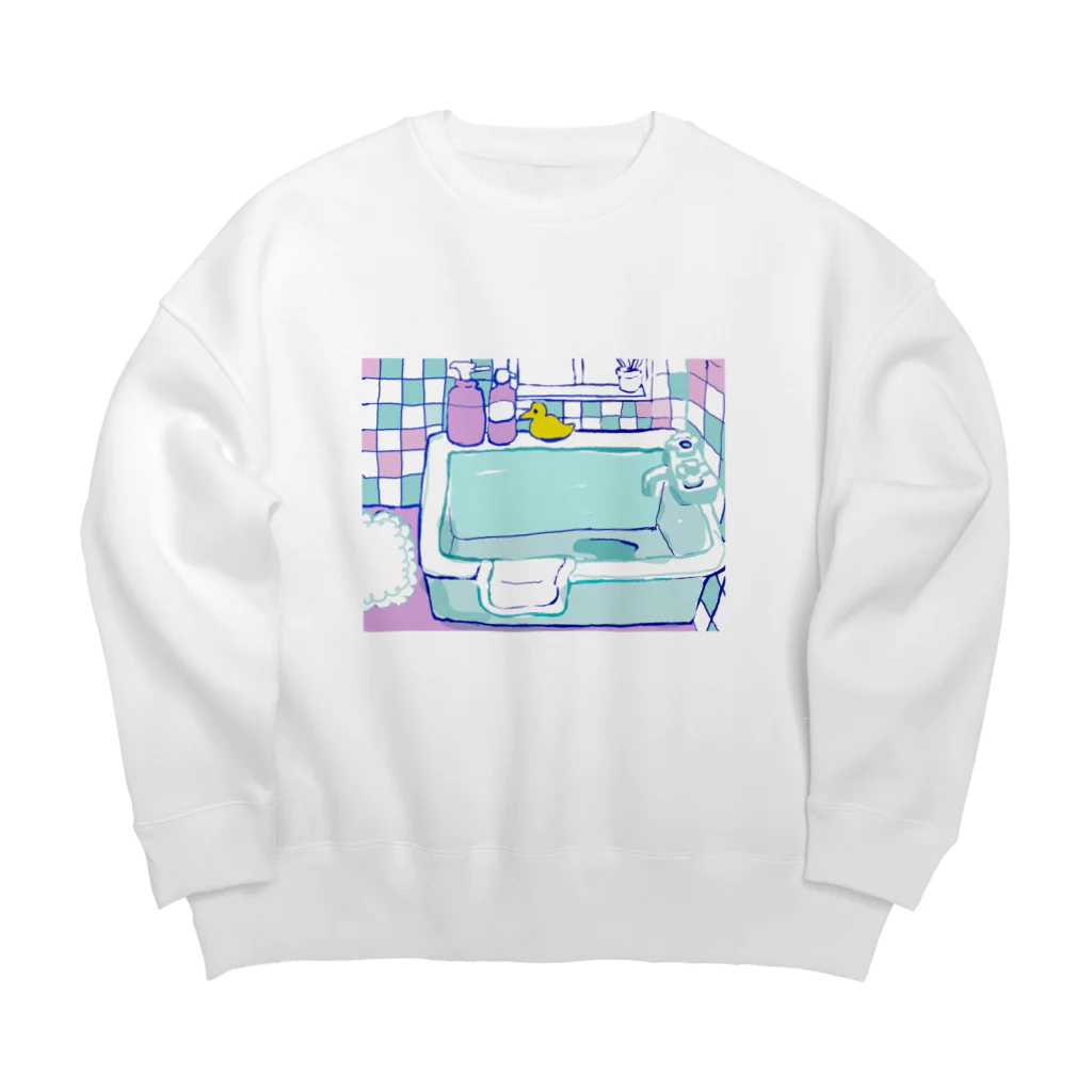 しかくまのバスルーム Big Crew Neck Sweatshirt