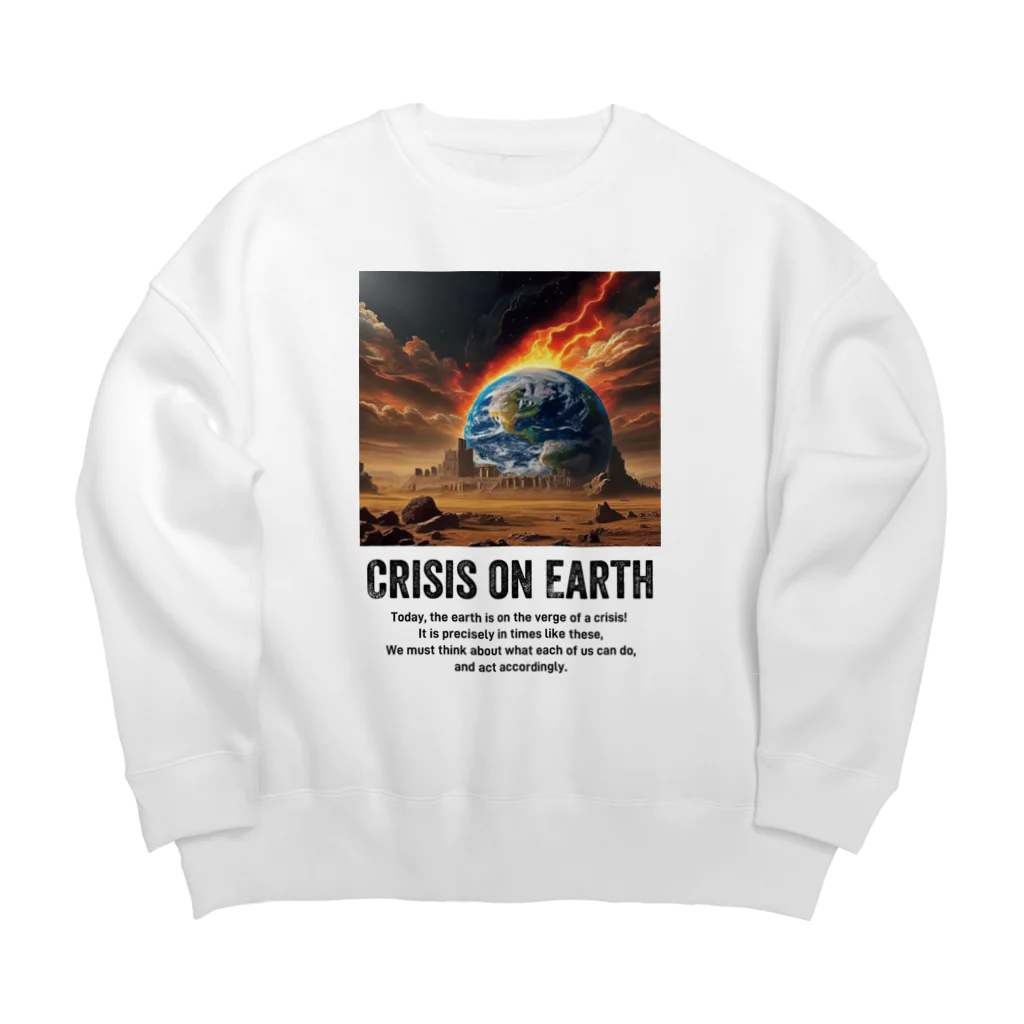 AI-assembleの地球の危機 Crisis on Earth Big Crew Neck Sweatshirt