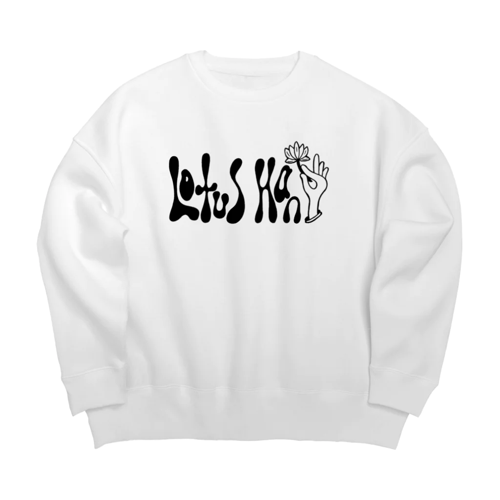 宇宙キャンプのロータス　ハンド　モノトーン Big Crew Neck Sweatshirt