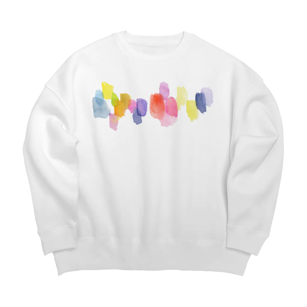 c5watercolorの水彩ペイント・カラフルその2 Big Crew Neck Sweatshirt