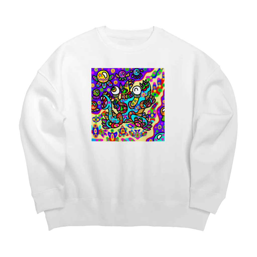 どりほぷの異次元を泳ぐ竜・ツリモン Big Crew Neck Sweatshirt