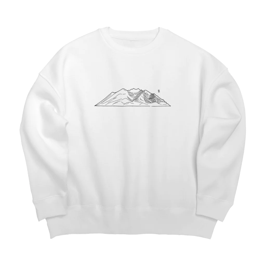 まつのき商店の八ヶ岳　黒 Big Crew Neck Sweatshirt