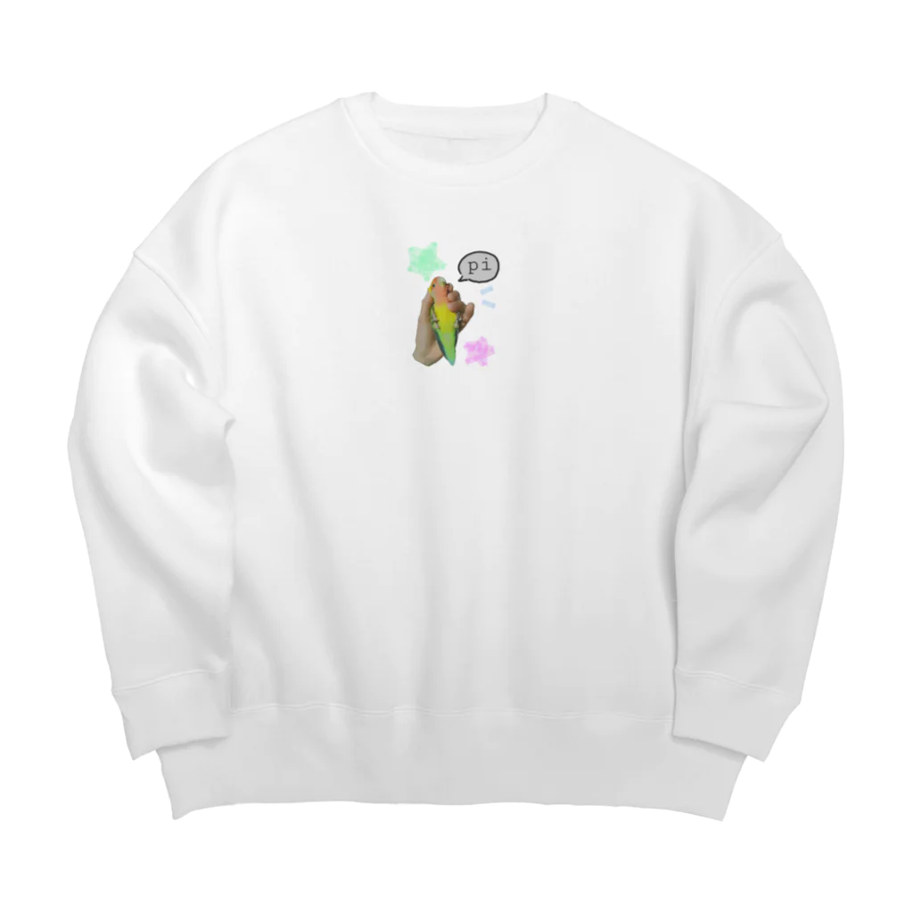 j8ie de vivre♪のコザクラインコ　 Big Crew Neck Sweatshirt