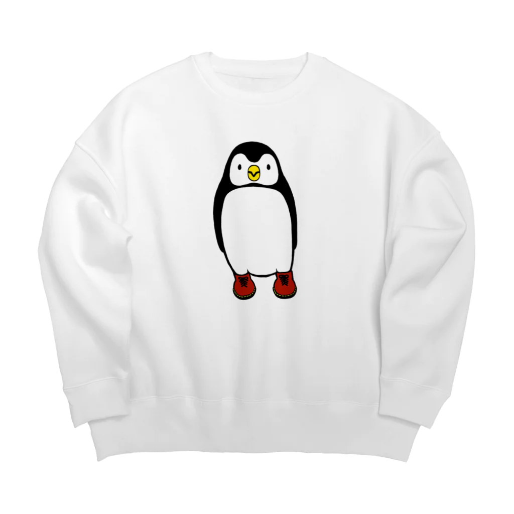 P-STYLEのブーツを履いたおしゃれなペンギン Big Crew Neck Sweatshirt