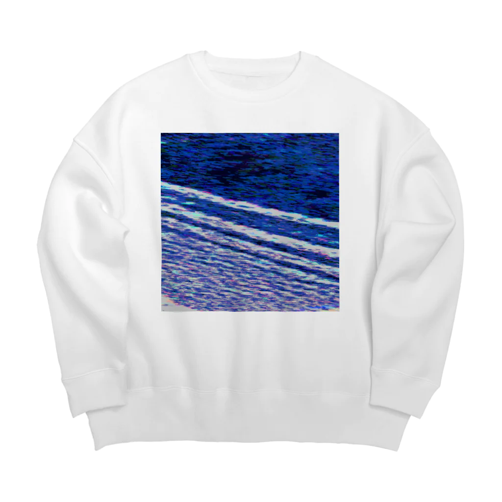 水草の波打ち際（夜） Big Crew Neck Sweatshirt