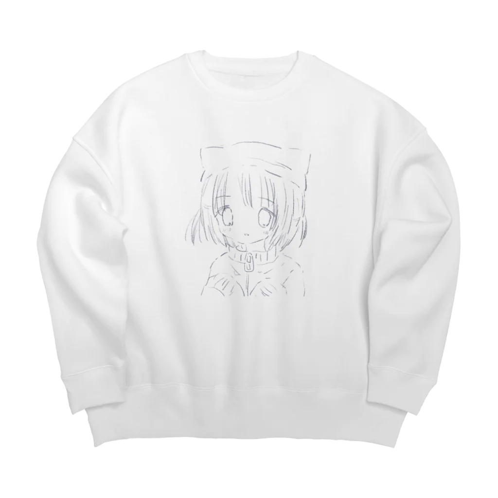 あくむ病院のふわねこ・しんどろ～む Big Crew Neck Sweatshirt