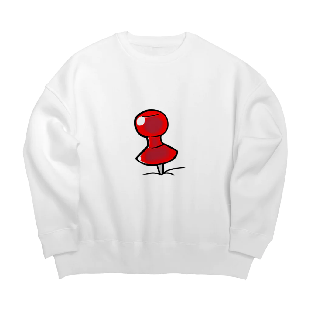 湿布汁🪴のPins！(red) Big Crew Neck Sweatshirt