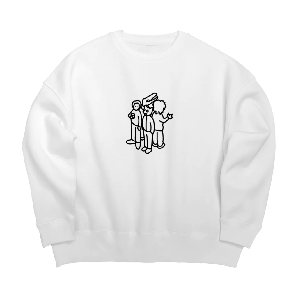 and helloのanimals Big Crew Neck Sweatshirt