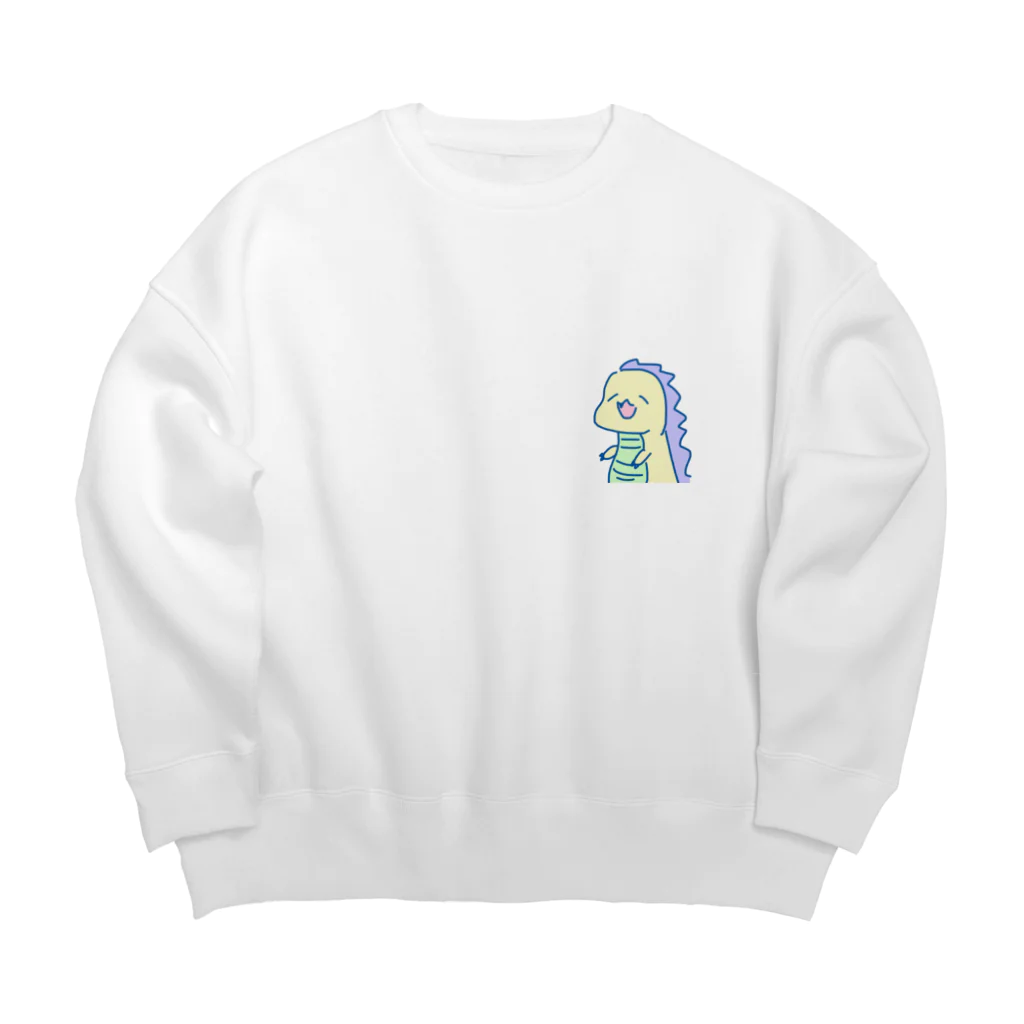 ぶらっくぺっぱーのきょうりゅう ゆるんる Big Crew Neck Sweatshirt