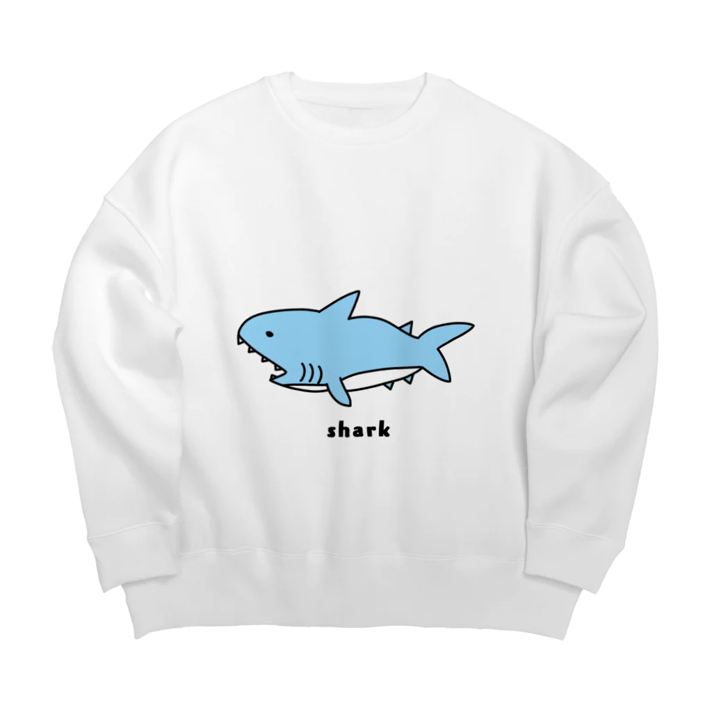 ポップトーンの眠そうなサメ Big Crew Neck Sweatshirt