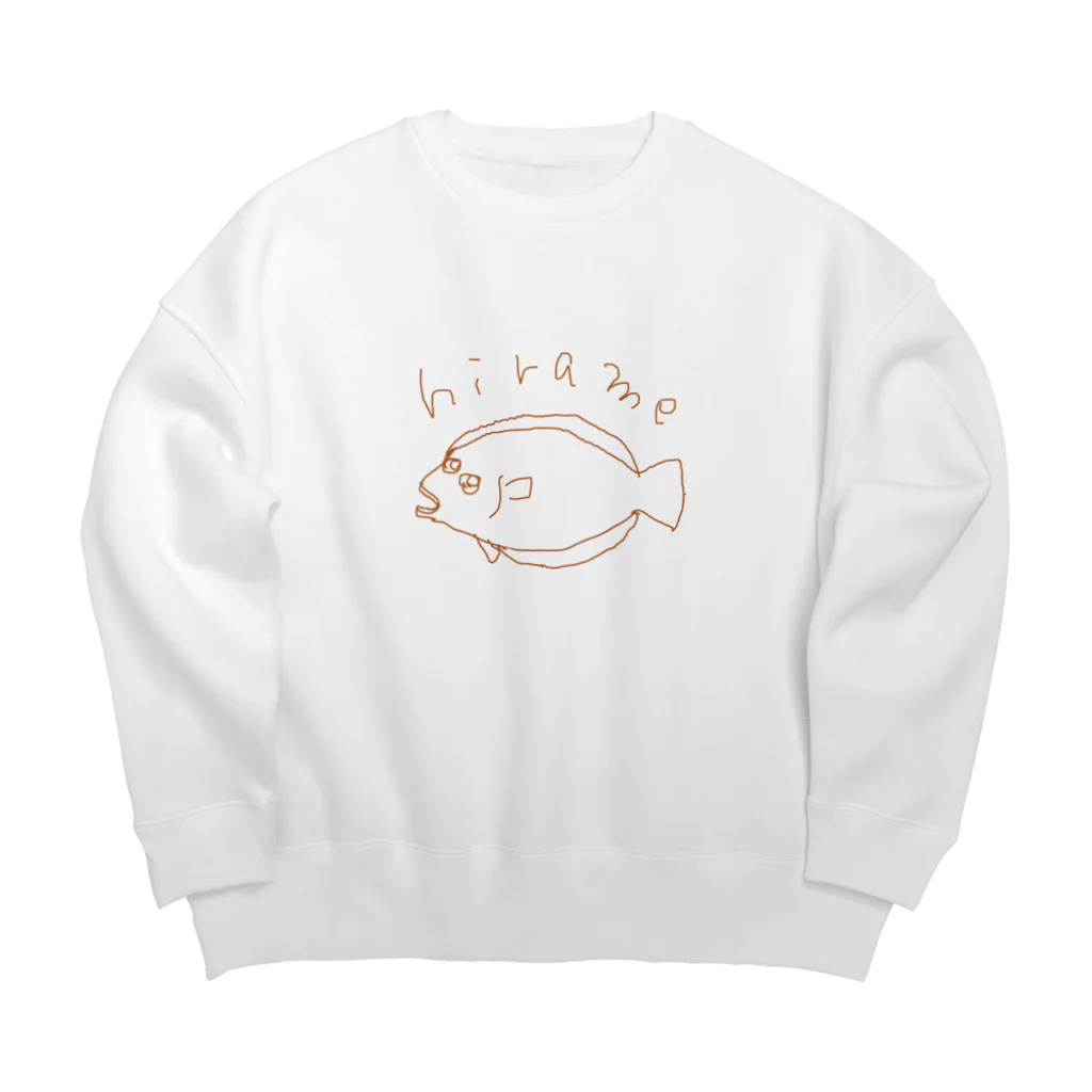 ゆるデザイン shopのゆるヒラメ Big Crew Neck Sweatshirt