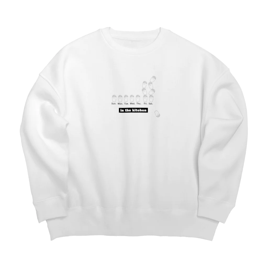 .Mのkitchen drinker Big Crew Neck Sweatshirt