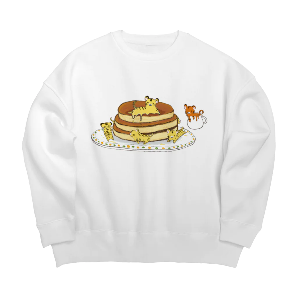 ぎみの溶けタイガーwithパンケーキ Big Crew Neck Sweatshirt