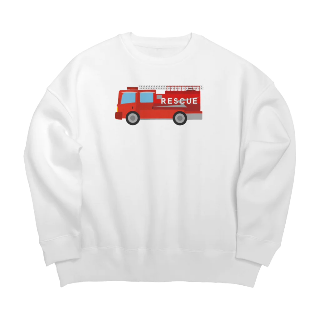 chicodeza by suzuriのレスキュー車 Big Crew Neck Sweatshirt