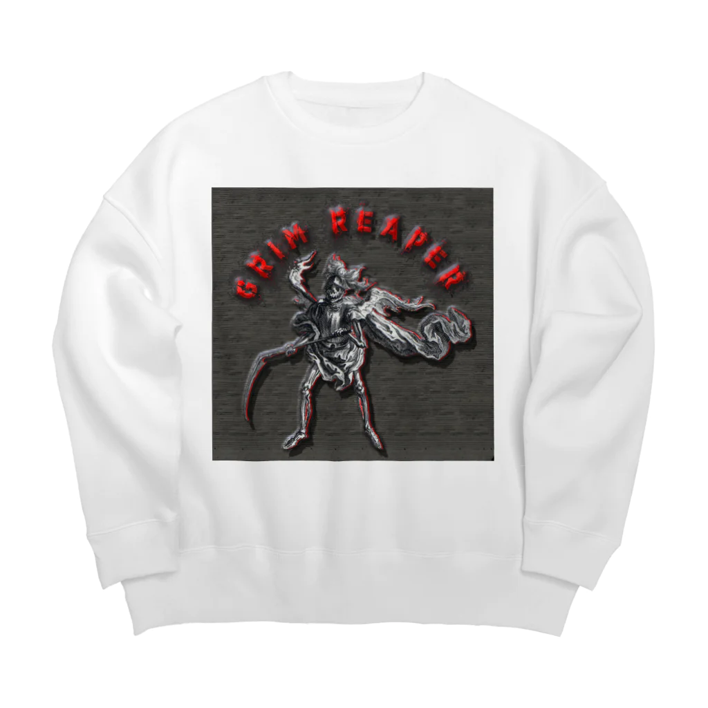 PALA's SHOP　cool、シュール、古風、和風、のGrim Reaperー鎧を着た死神 Big Crew Neck Sweatshirt