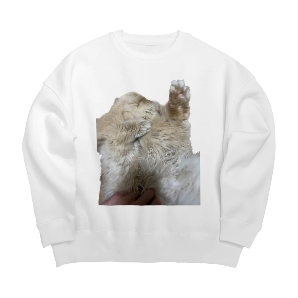 茶々丸の里の茶々丸　仰向け Big Crew Neck Sweatshirt