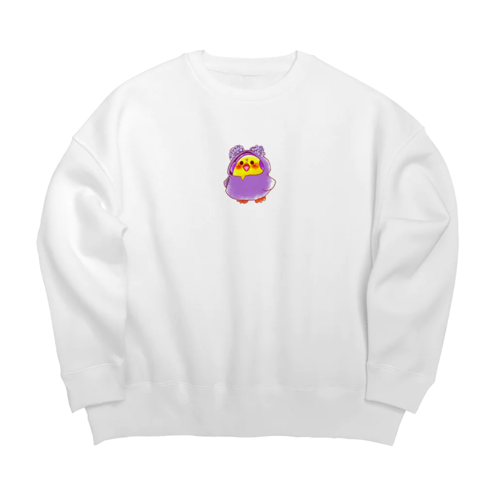 ブラウンさんのピヨりちゃん 雨シリーズ Big Crew Neck Sweatshirt