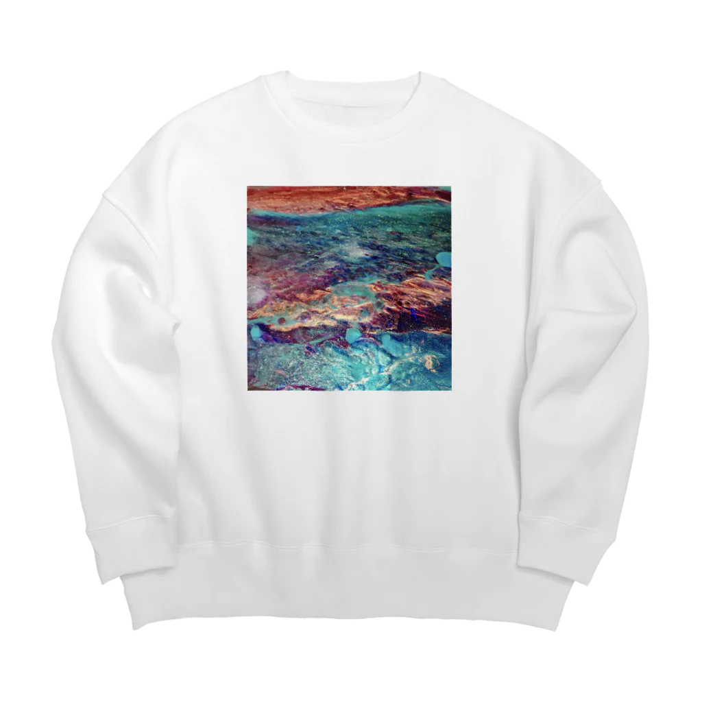 【抽象画】melty moon【フルイドアート】のjupiter Big Crew Neck Sweatshirt