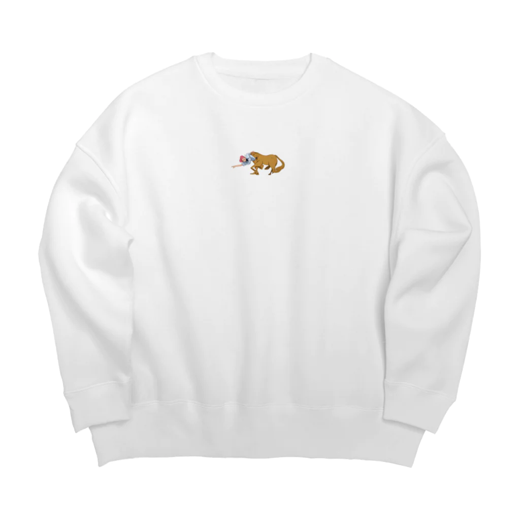 aokitaの馬と女性 Big Crew Neck Sweatshirt