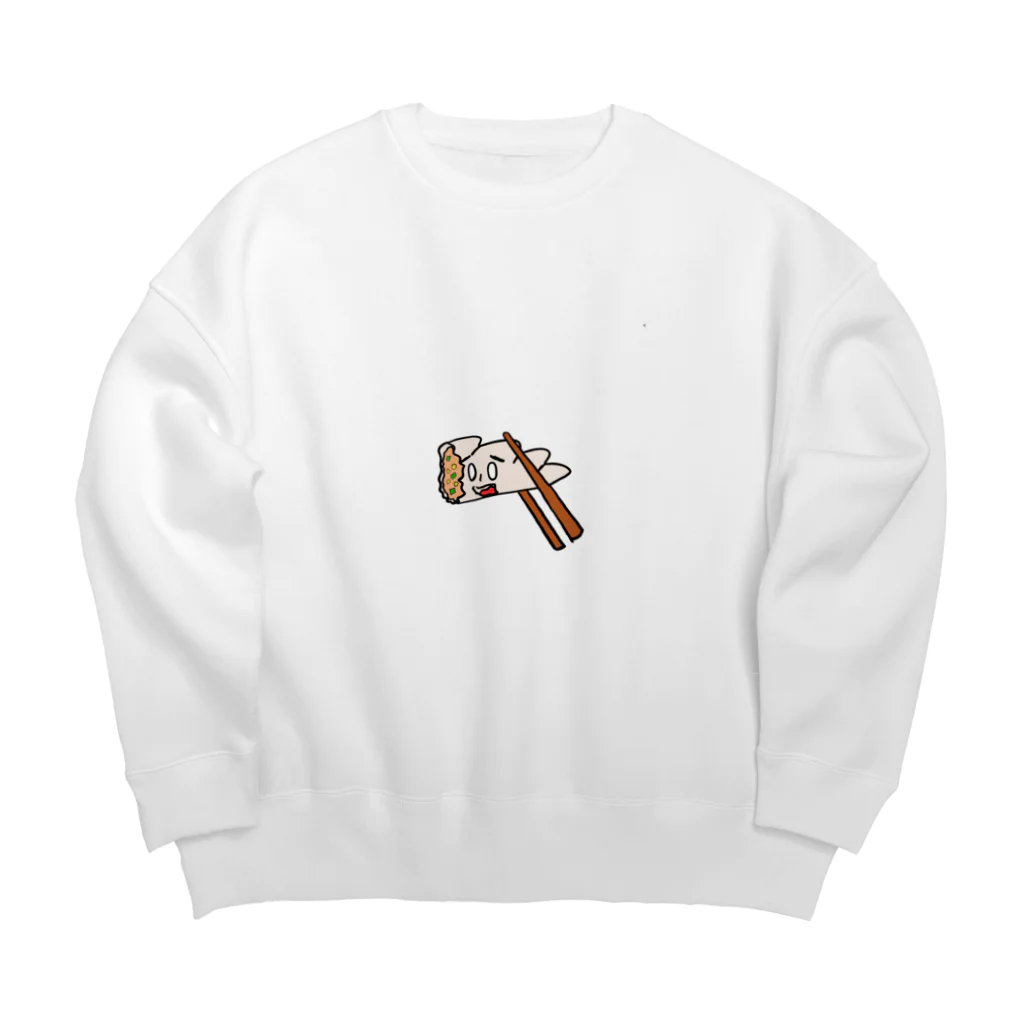 ぶろっこりー餃子の食べられる餃子 Big Crew Neck Sweatshirt