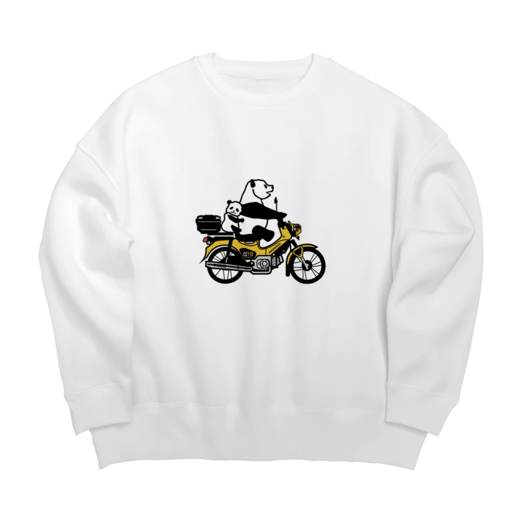 へっぽこデザインのクロスカブ　綺麗な黄色 Big Crew Neck Sweatshirt