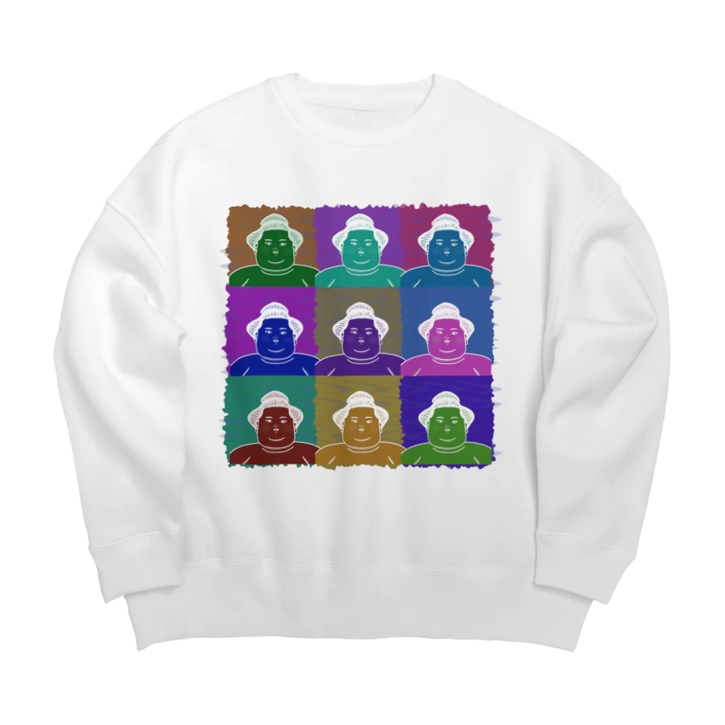 Heiwa_AriのSUMO WRESTLER (multicolor) Big Crew Neck Sweatshirt