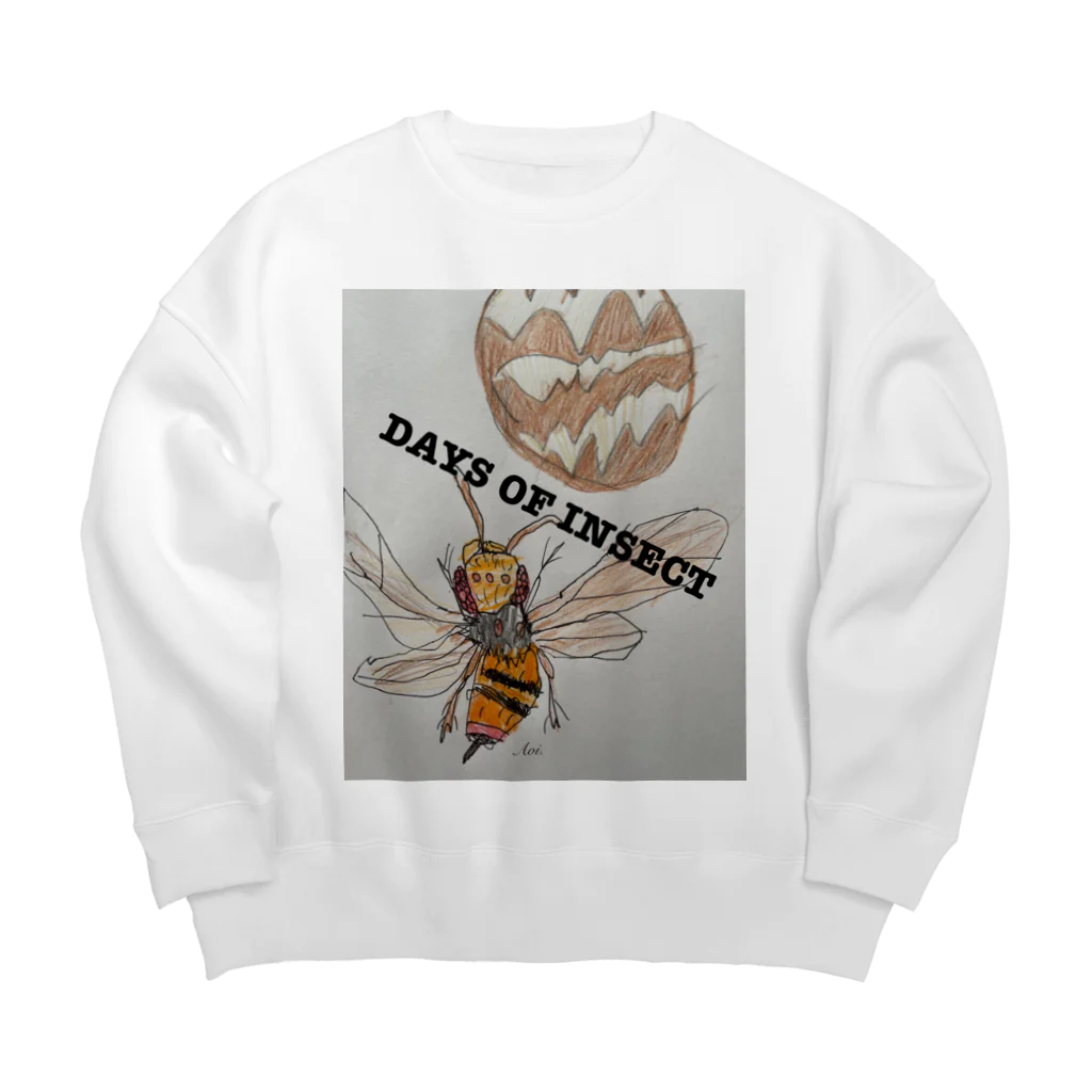 DAYS OF INSECTのこっちを見てるオオスズメバチ！ Big Crew Neck Sweatshirt