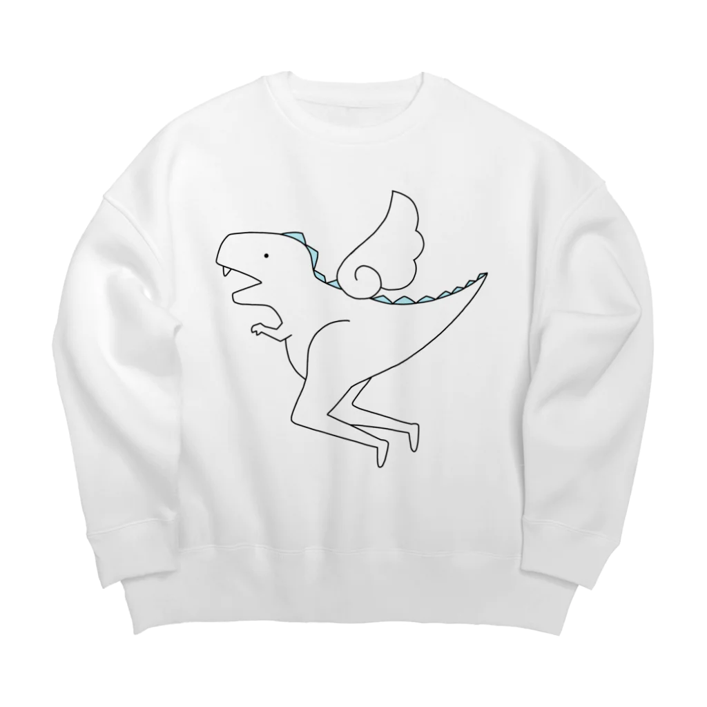 ご乱心ふれんずのフライングダイナソー Big Crew Neck Sweatshirt